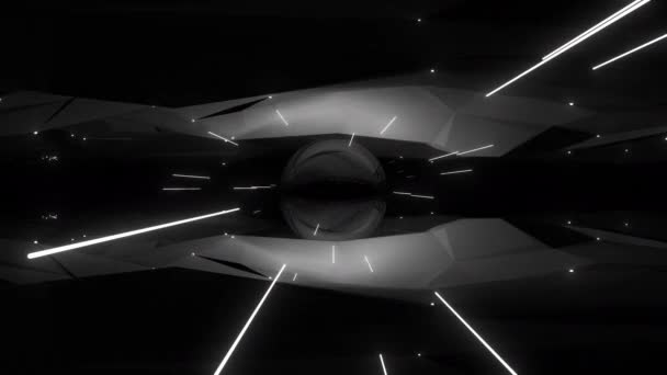 Pulsera Utrymme Digital Visuell Animation Loopas Sömlös Abstrakt Färgad Geometrisk — Stockvideo