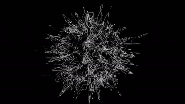 Animasi Visual Digital Riak Putih Looped Seamless Abstrak Berwarna Geometrik — Stok Video