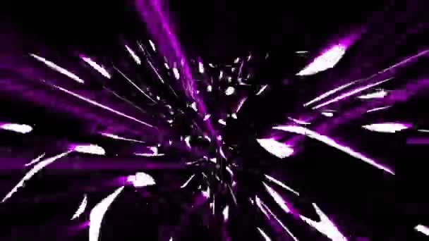 Glanzende Achtergrond Digitale Visuele Animatie Naadloze Abstracte Gekleurde Geometrische Explosieve — Stockvideo