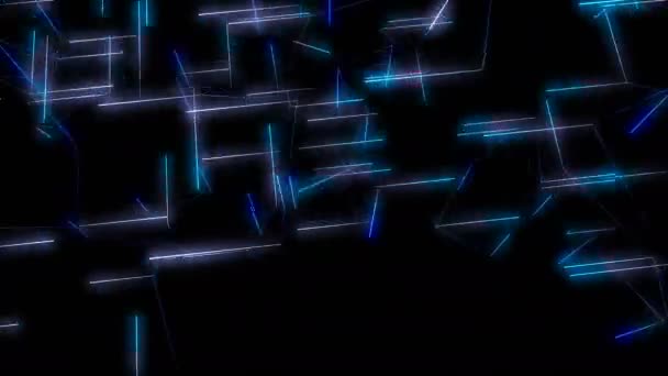 Трекинг Линии Цифровой Визуальной Анимации Цикл Бесшовных Абстрактных Цветных Геометрических — стоковое видео