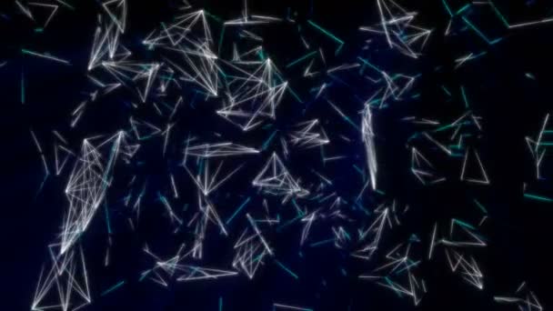Spårning Linje Digital Visuell Animation Loopas Sömlös Abstrakt Färgad Geometrisk — Stockvideo
