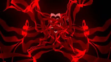 Kırmızı parıldayan dijital görsel animasyon. Başlıklarda, sunumlarda veya VJ kullanımında kullanmak için ideal döngüsüz renksiz geometrik patlayıcı etkisi görüntüsü. 