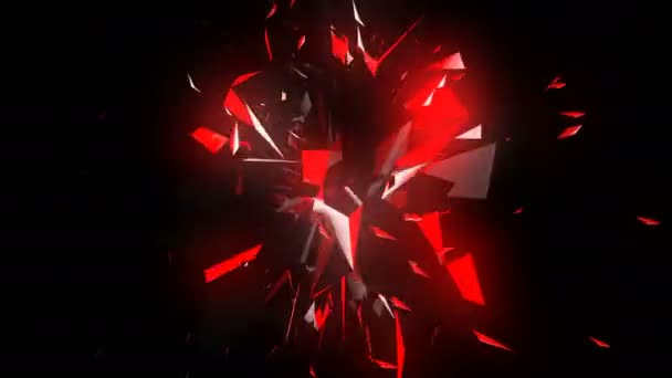 Rød Lysende Digital Visuell Animasjon Looped Sømløs Abstrakt Farget Geometrisk – stockvideo