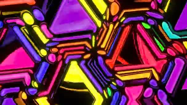 Цифровая Визуальная Анимация Трипофобии Цикл Бесшовных Абстрактных Цветных Геометрических Взрывных — стоковое видео