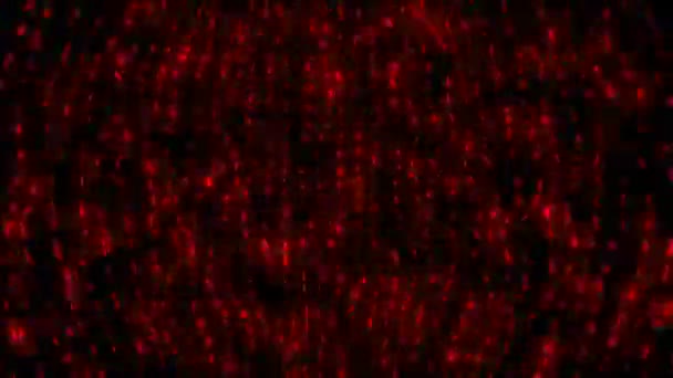 Rot Glühende Digitale Visuelle Animation Nahtlose Abstrakte Farbige Geometrische Effekte — Stockvideo
