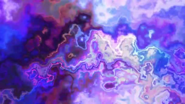 Animación Visual Digital Nebulosas Colores Imágenes Efectos Explosivos Geométricos Abstractos — Vídeos de Stock