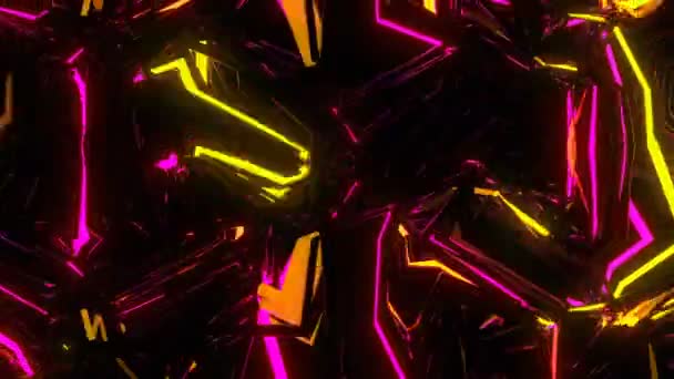 Segmentoitu Värit Digitaalinen Visuaalinen Animaatio Silmukka Saumaton Abstrakti Värillinen Geometrinen — kuvapankkivideo
