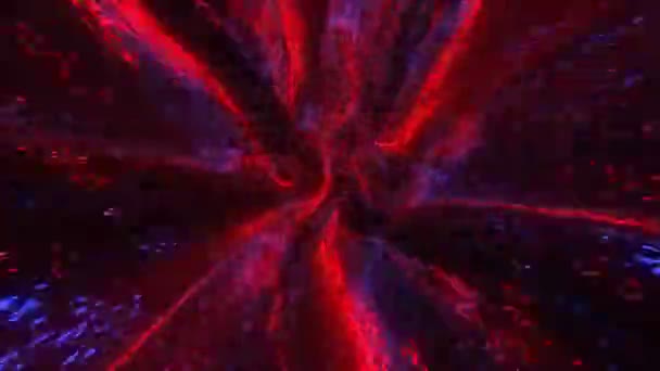 Cosmo Túnel Animação Visual Digital Imagens Efeito Explosivo Geométrico Colorido — Vídeo de Stock