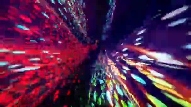 Cosmo Tunnel Digital Visuell Animation Loopas Sömlös Abstrakt Färgad Geometrisk — Stockvideo