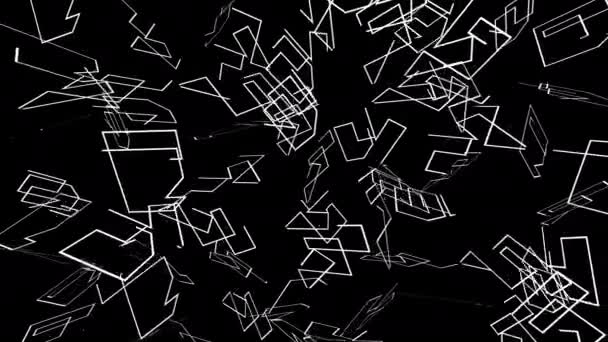 그리드 디지털 애니메이션 프레젠테이션 사용에 사용하기에 이상적 추상적 기하학적 장면을 — 비디오