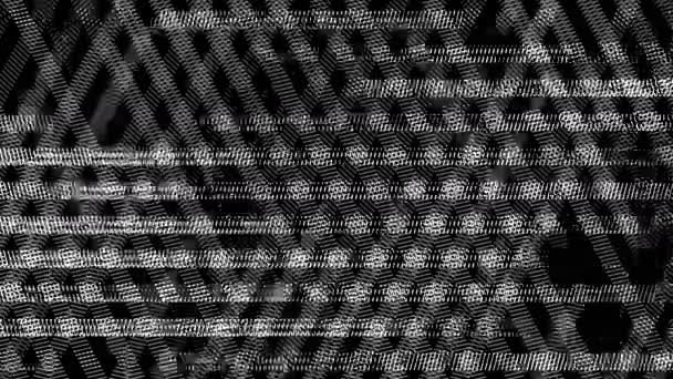 Křížová Digitální Vizuální Animace Smyčkové Bezešvé Abstraktní Barevné Záběry Geometrického — Stock video