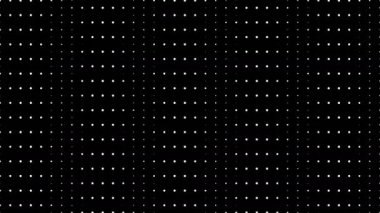 Beyaz desenli dijital görsel animasyon. Başlıklarda, sunumlarda veya VJ kullanımında kullanmak için ideal döngüsüz renksiz geometrik patlayıcı etkisi görüntüsü. 