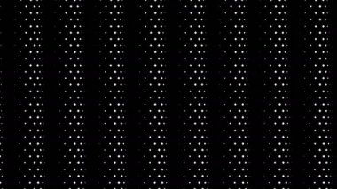 Beyaz desenli dijital görsel animasyon. Başlıklarda, sunumlarda veya VJ kullanımında kullanmak için ideal döngüsüz renksiz geometrik patlayıcı etkisi görüntüsü. 