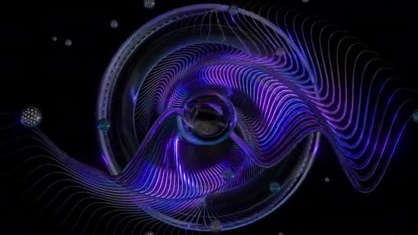 Omgevingsgolf Digitale Visuele Animatie Naadloze Abstracte Gekleurde Geometrische Explosieve Effectbeelden — Stockvideo