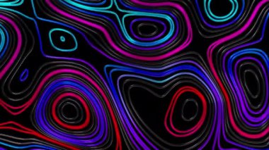 Trippy dalgası dijital görsel animasyon. Başlıklarda, sunumlarda veya VJ kullanımında kullanmak için ideal döngüsüz renksiz geometrik patlayıcı etkisi görüntüsü. 