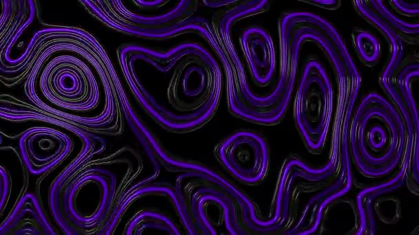 Цифровая Визуальная Анимация Trippy Wave Цикл Бесшовных Абстрактных Цветных Геометрических — стоковое видео