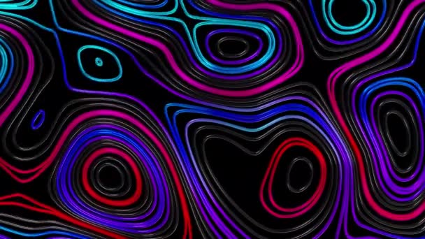 Цифровая Визуальная Анимация Trippy Wave Цикл Бесшовных Абстрактных Цветных Геометрических — стоковое видео