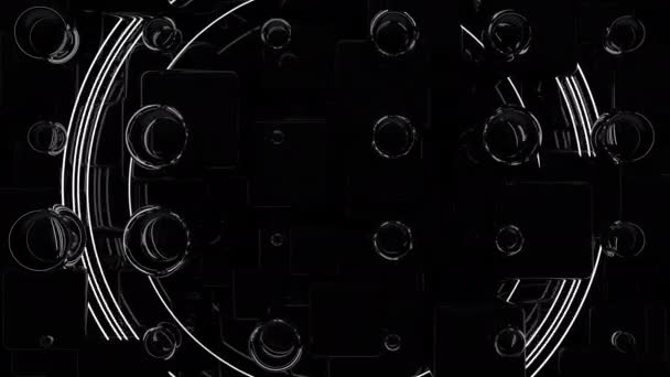 Neon Reflecties Digitale Visuele Animatie Naadloze Abstracte Gekleurde Geometrische Explosieve — Stockvideo