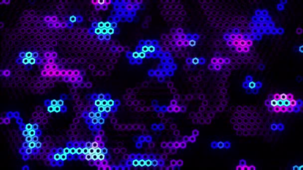 ビッグドットデジタルビジュアルアニメーション タイトル プレゼンテーション Vj使用に理想的なシームレスな抽象色の幾何学的爆発効果映像をループ — ストック動画