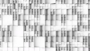 3D bloklar dijital görsel animasyonu engeller. Başlıklarda, sunumlarda veya VJ kullanımında kullanmak için ideal döngüsüz renksiz geometrik patlayıcı etkisi görüntüsü. 