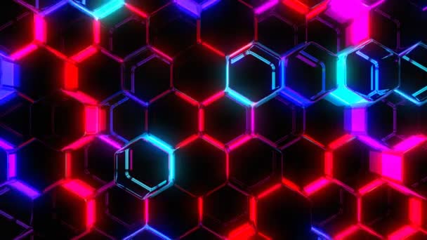 Kleursector Digitale Visuele Animatie Naadloze Abstracte Gekleurde Geometrische Explosieve Effectbeelden — Stockvideo