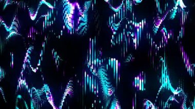 Mikro dünya dijital görsel animasyon. Başlıklarda, sunumlarda veya VJ kullanımında kullanmak için ideal döngüsüz renksiz geometrik patlayıcı etkisi görüntüsü. 