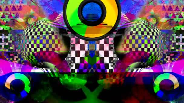 Epäsymmetrinen Kaleido Digitaalinen Visuaalinen Animaatio Silmukka Saumaton Abstrakti Värillinen Geometrinen — kuvapankkivideo
