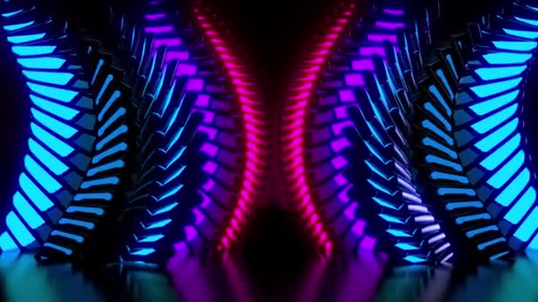Neon connect digital visual animation. Looped seamless abstract colored geometric explosive effect footage ideal for use in titles, presentations or for VJ use. — Stock Footage Neon Connect Digital Visual Animation Looped Seamless Abstract Colored Geometric — Stock Video