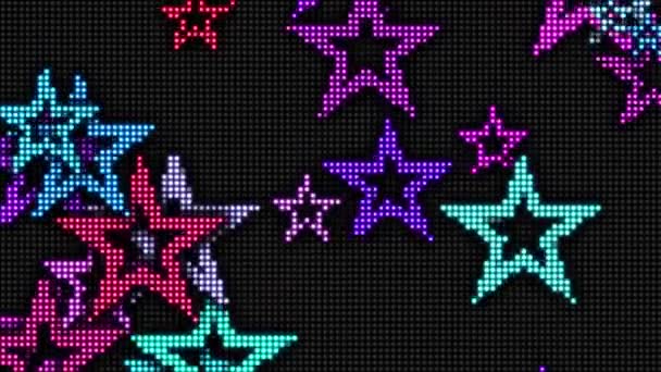 Abstrato Led Estrelas fundo — Vídeo de Stock