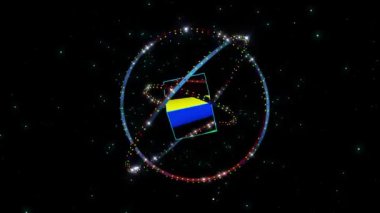 Soyut gece uzay gemisi