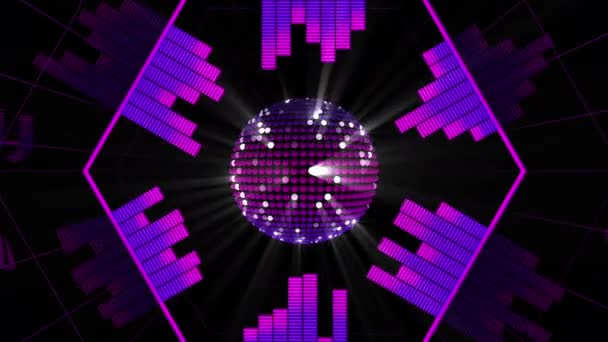 Disco sfär bakgrund — Stockvideo