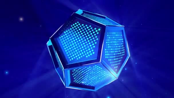 Абстрактний синій геометричний елемент — стокове відео