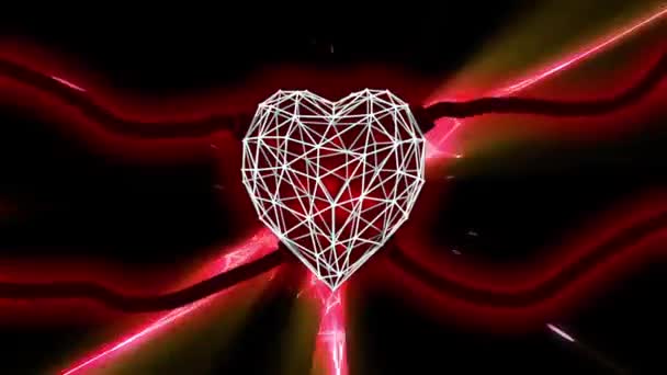 Абстрактный фон сердца — стоковое видео