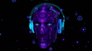 Siyah arka plan üzerinde alan Dj