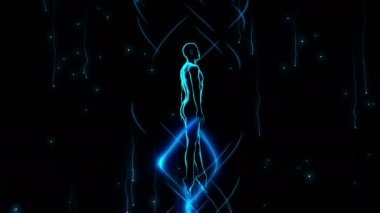 Siyah arka plan üzerine alan adam