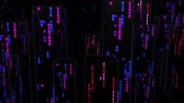 hareketli gece şehir ışıkları