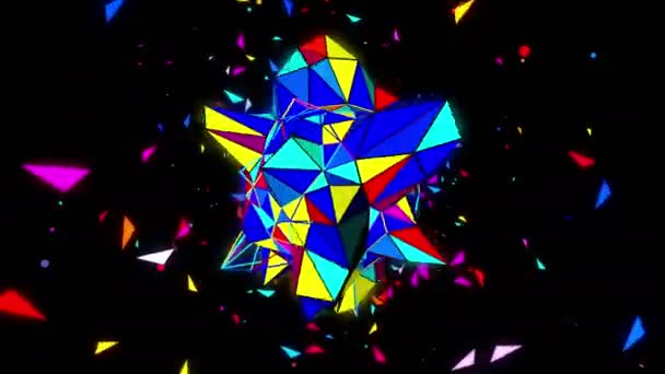 Moving colorful Disco Diamond — Stock Video