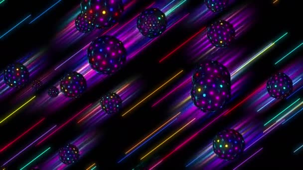 Muovendo palline colorate disco — Video Stock