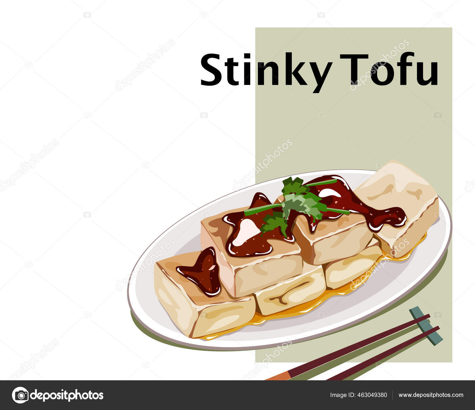Isolated Stinky Tofu Chinese Form Fermented Tofu Has Strong Odor Stock