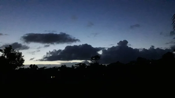 Vista Céu Pouco Antes Mundo Escurecer Bikram Khanra — Fotografia de Stock