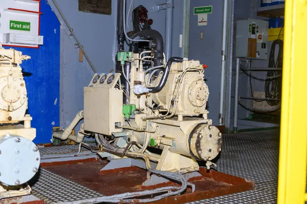 Appareil Gouverner Machine Gouvernail Pompe Hydraulique Moteur Marin Salle Pilotage — Photo