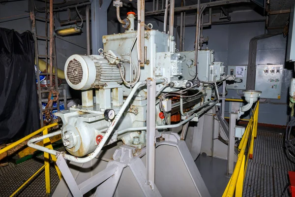 Рулевое Управление Машина Руля Гидравлический Насос Морской Двигатель Рулевая Большом — стоковое фото