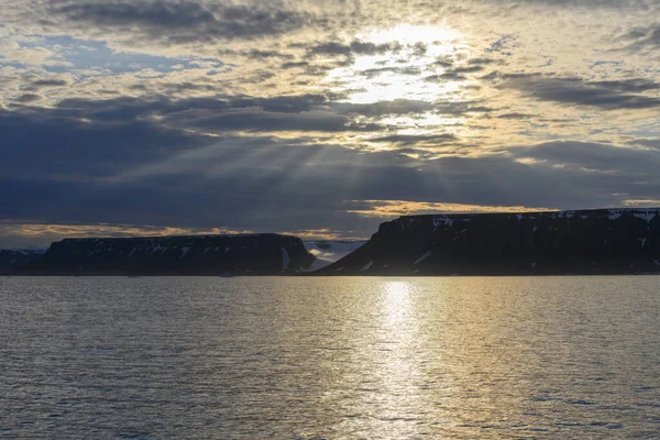Αρκτικό Τοπίο Καλοκαίρι Αρχιπέλαγος Franz Jozef Land Φλόρα Κέιπ Νησί — Φωτογραφία Αρχείου