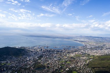 Table mountain üstten görüntülemek