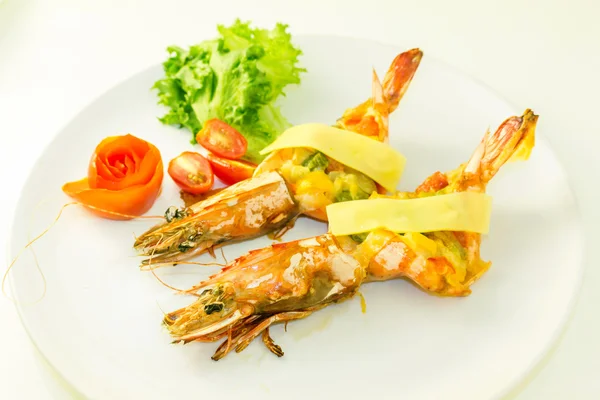 Kral karides peyniri ile servis