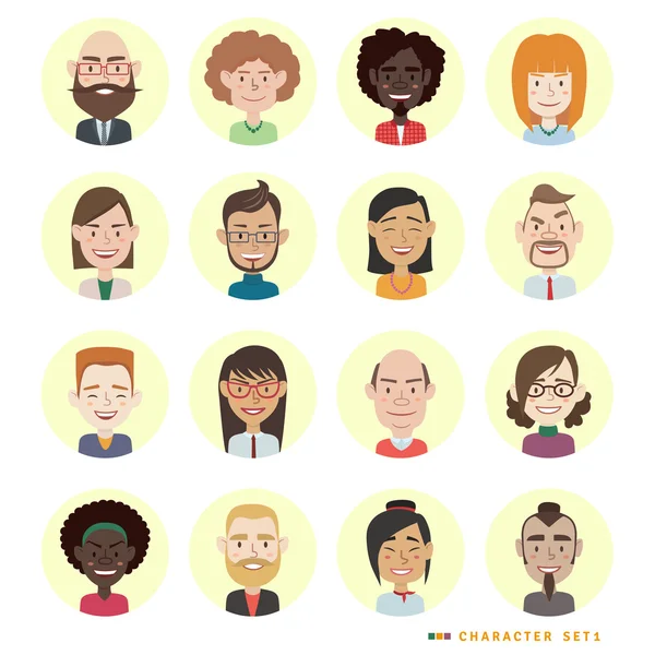 Kolekce avatarů lidí — Stockový vektor