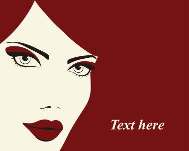 Siluet ile arka plan güzel kadın.