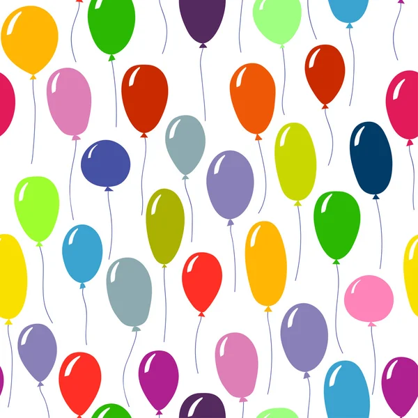 Fundo de balões coloridos brilhantes. Padrão sem costura —  Vetores de Stock