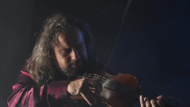 Violinista tocando jazz — Vídeo de Stock