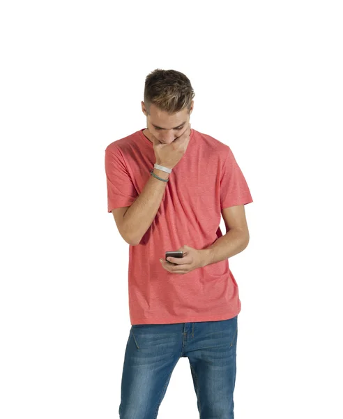 Muž používající smartphone — Stock fotografie